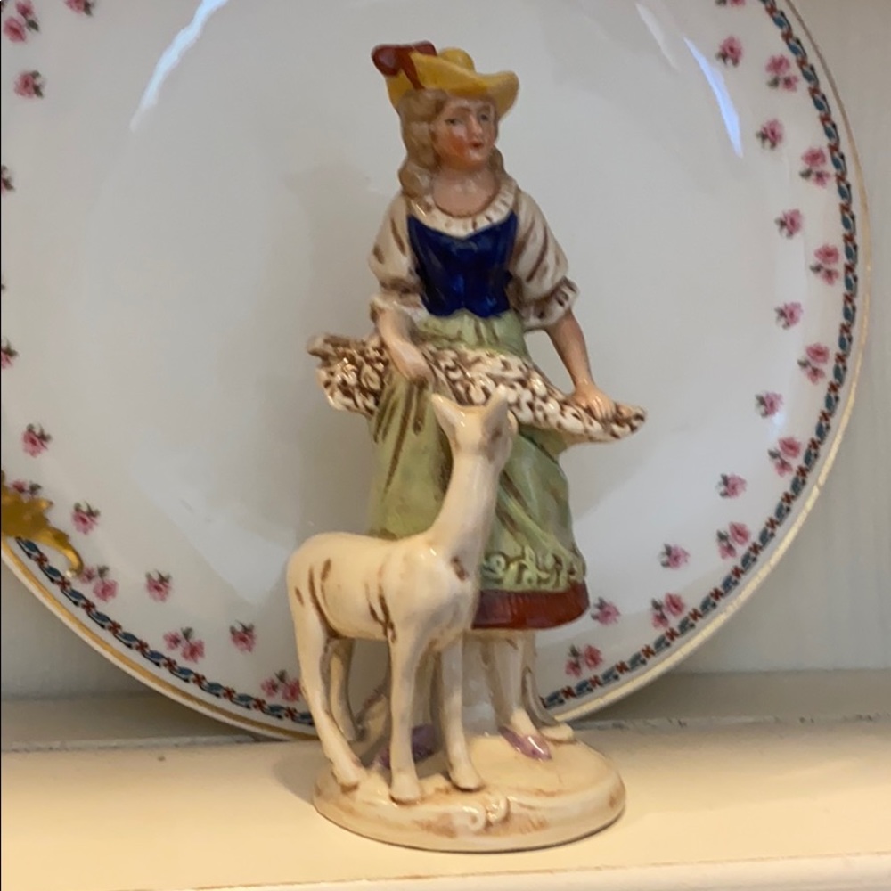 Romantic German figurine 6 1/2” Tall